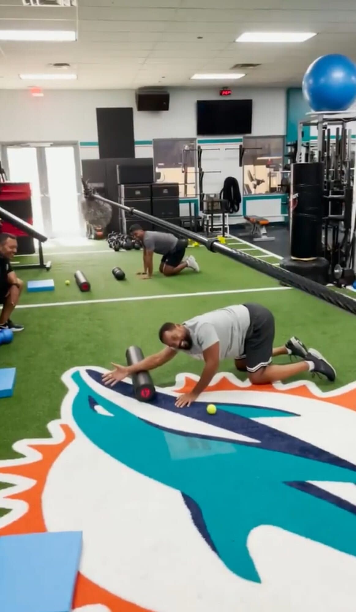 Will Smith Accidentally Farts While Working Out with Miami Dolphins