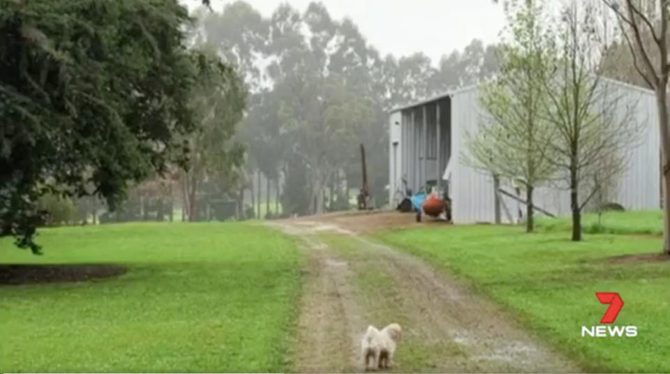 The 12-hectare property had been run as a hobby farm, with two separate homes, sheds and a dam. Source: 7 News