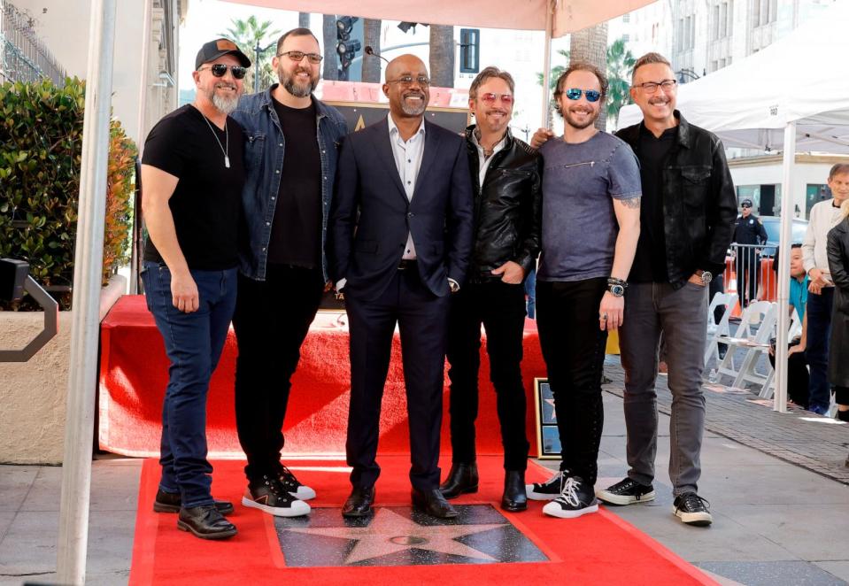 PHOTO: Darius Rucker and his band attend the ceremony honoring Darius Rucker with a Star on the Hollywood Walk of Fame on Dec. 04, 2023 in Hollywood, Calif. (Kevin Winter/Getty Images)