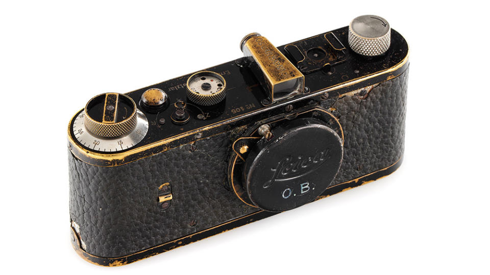 Barnack’s full name and initials have been engraved onto the camera. - Credit: Leitz Photographica Auction