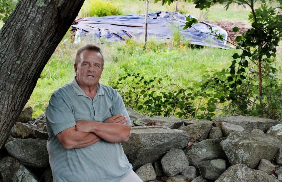 Gerald Zarrella at his farm in Exeter.