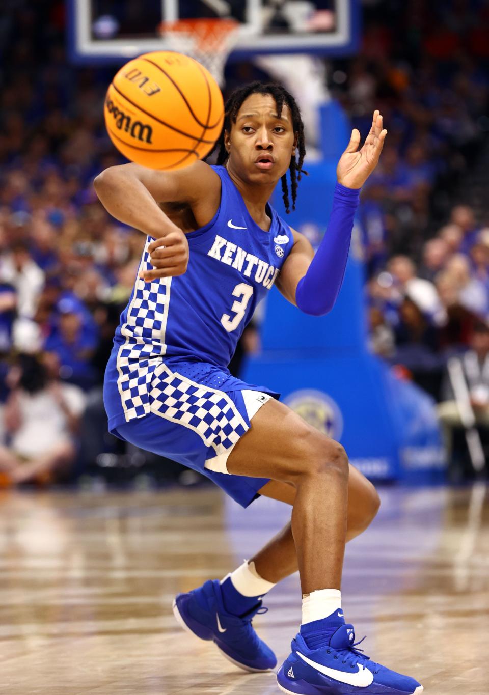 Former Kentucky Wildcats guard TyTy Washington Jr. (3) is expected to be a first-round pick in the 2022 NBA draft.