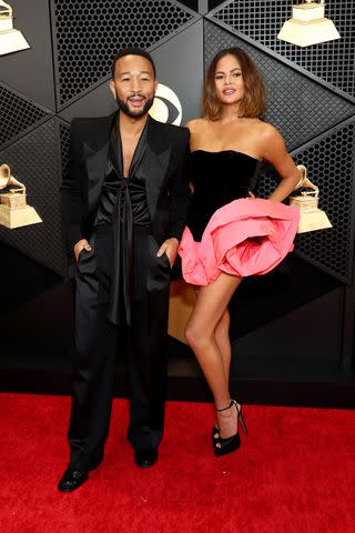 <p>Getty Images</p> John Legend and Chrissy Teigen at the 2024 Grammys.