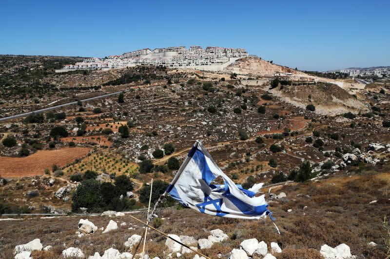 A general view picture shows the Israeli settlement of Efrat in the Israeli-occupied West Bank