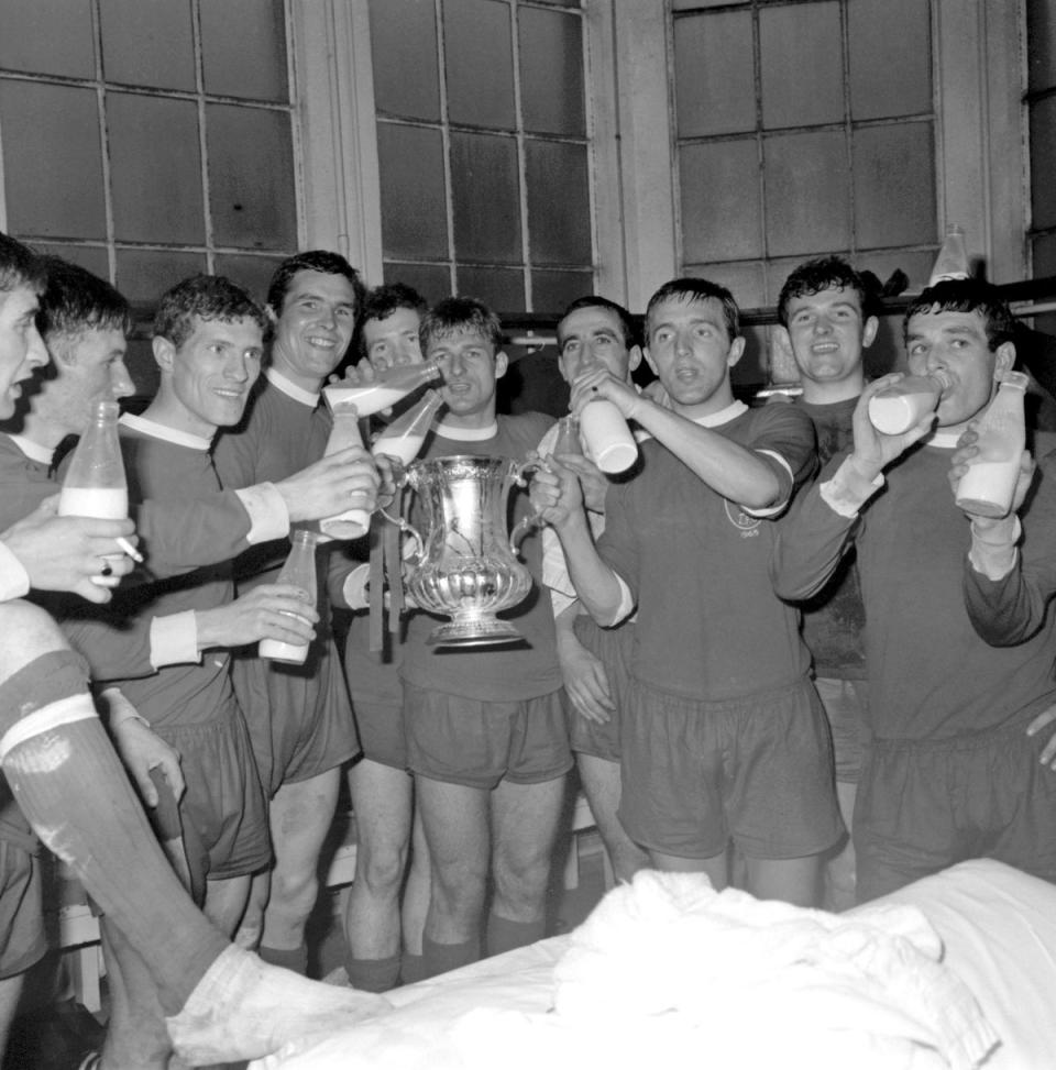 Milk was a popular drink among footballers and was usually delivered in 1966 (PA Archive)
