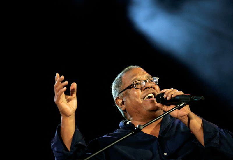 FILE PHOTO: Cuban musician Pablo Milanes performs at a concert in Havana