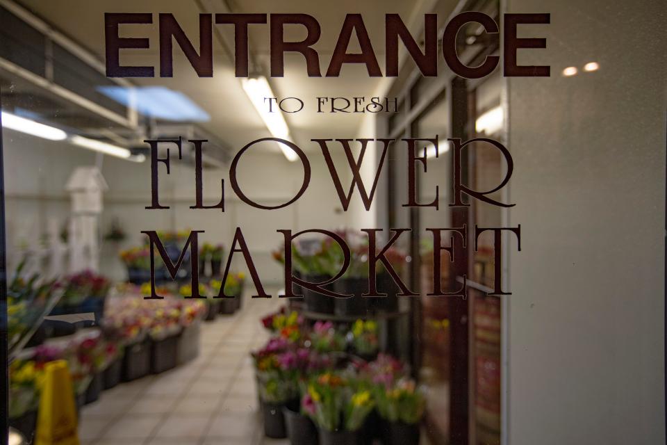 Entrance to Crimson Ridge flower market is seen on Wednesday, Feb. 8, 2023, in Rockford.