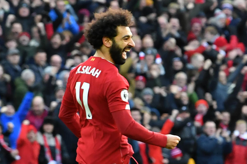 Mohamed Salah scored two nice goals in Liverpool's win over Watford. (Photo by PAUL ELLIS/AFP via Getty Images)