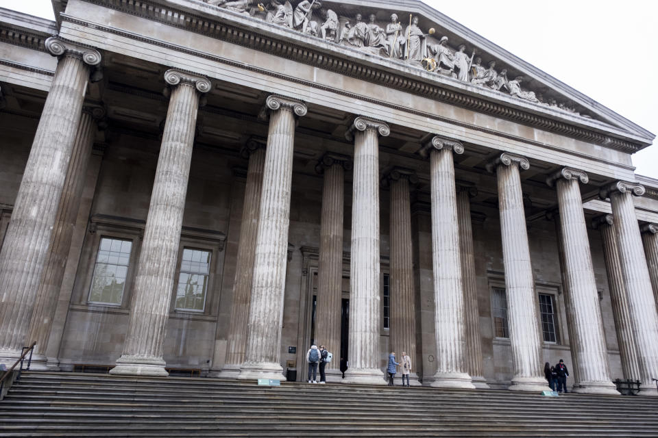 Exterior of the British Museum on 4th December 2023 in London, United Kingdom