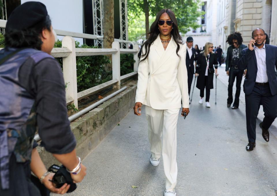 Naomi Campbell in Dior Men