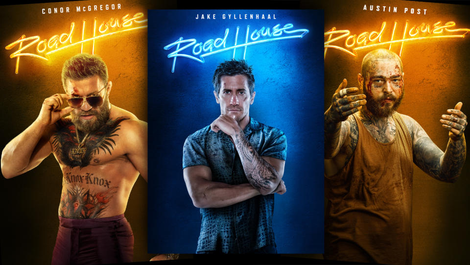 Conor McGregor, Jake Gyllenhaal & Post Malone "Road House" Posters