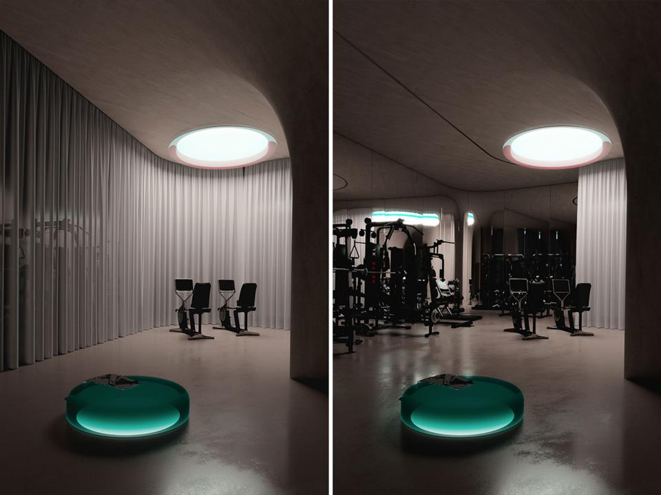 Gym Diptych - Underground House Plan B - Sergey Makhno Architects