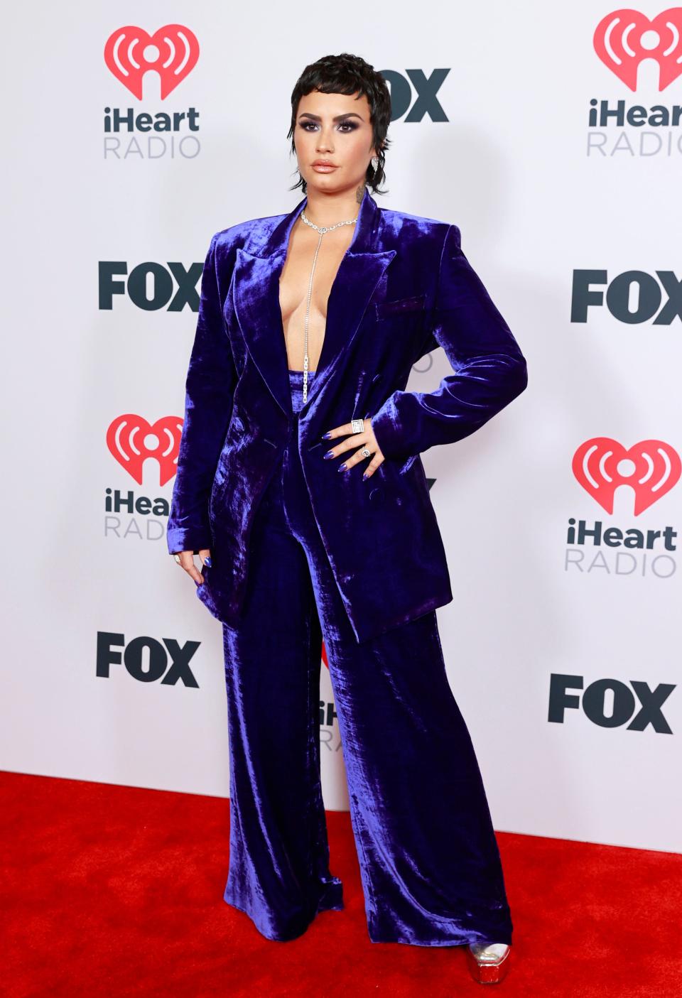 Demi Lovato attends the 2021 iHeartRadio Music Awards