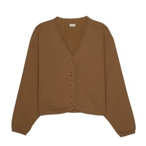 camel cardigan