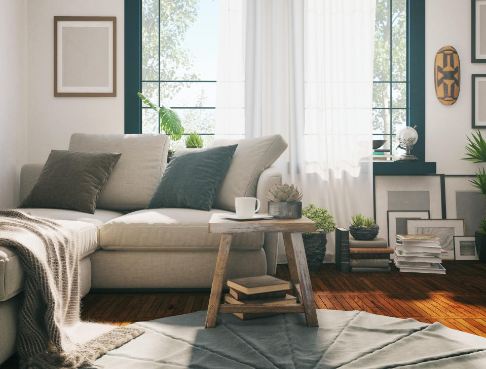 Sunlight and earthy furnishings can all add up to a happier home. (Photo: Getty Images)