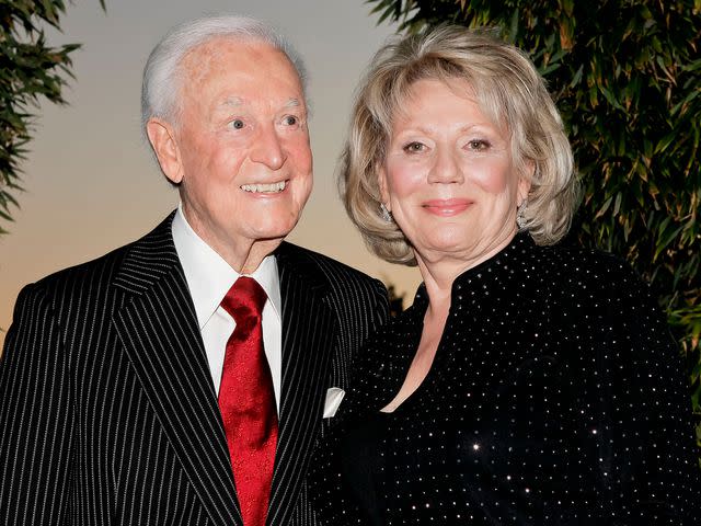 <p>Tibrina Hobson/FilmMagic</p> Bob Barker and Nancy Burnet on October 13, 2012 in Hollywood, California.