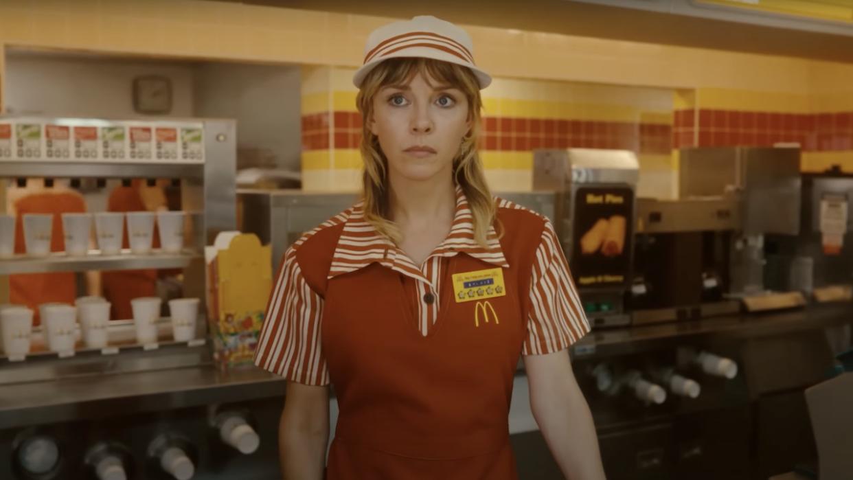  Loki's Sophia Di Martino as Sylvie wearing McDonald's uniform 