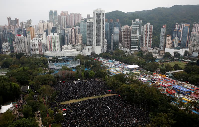 Anti-government New Year's Day demonstration in Hong Kong