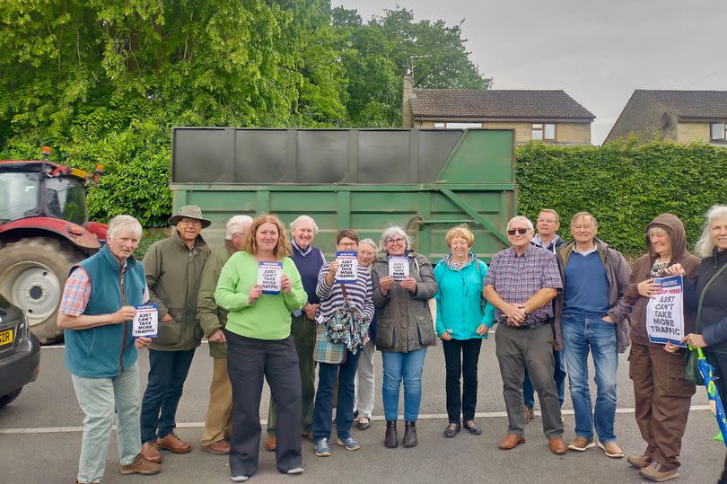 Faye Purbrick, Conservative candidate for Glastonbury and Somerton, with supporters in Henstridge