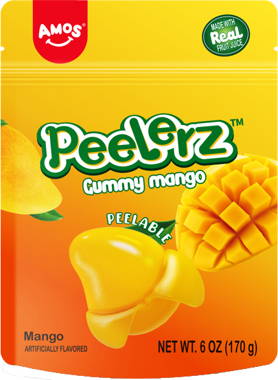 Amos Sweets Inc. Amos Peelerz Gummy Mango.