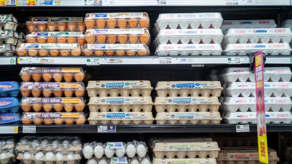 food inflation continues to increase with eggs costing 38 more than a year ago