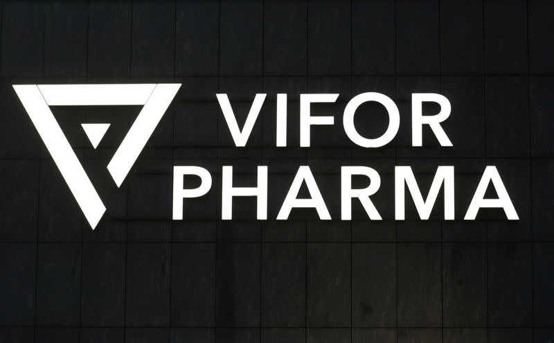 FILE PHOTO: The logo of Swiss drugmaker Vifor Pharma is seen in Glattbrugg