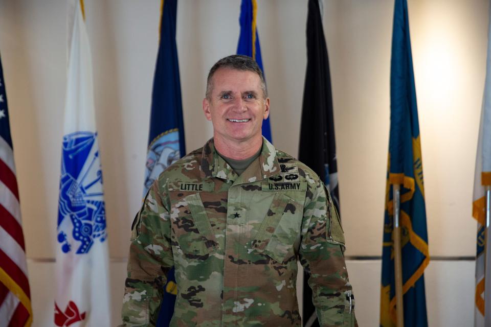 Former WSMR Brigadier General Eric Little poses for a portrait on Thursday, Oct. 26, 2023, at White Sands Military Base.