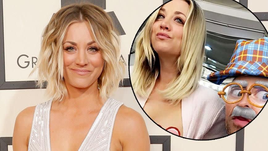 Kaley Cuoco Porn 2 On 1 - Kaley Cuoco frees the nipple for all to see
