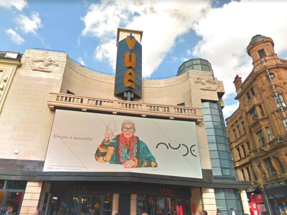 The Vue Cinema in London's Leicester Square is pictured. Vue International, which operates theatres across Europe, was bought by the Alberta Investment Management Co. and the Ontario Municipal Employees Retirement System in 2013. (Google Street View - image credit)