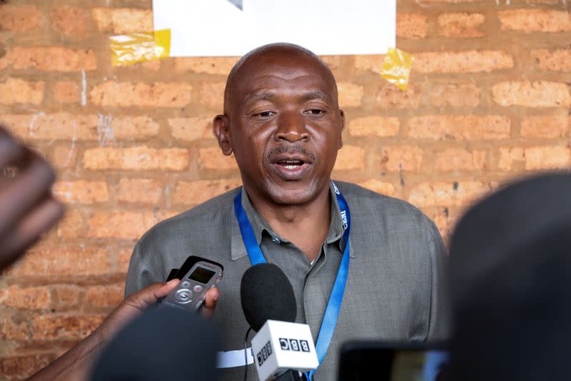 FILE PHOTO: Burundi's opposition leader and deputy speaker in parliament Agathon Rwasa, addresses the media after casting his ballot at a polling centre during the constitutional amendment referendum in Kiremba commune in Ngozi province