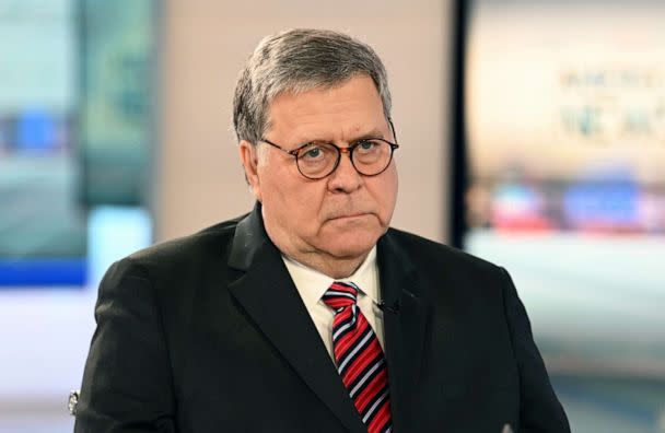 PHOTO: Former attorney general Bill Barr visits Fox Studios, Sept. 7, 2022, in New York City. (Slaven Vlasic/Getty Images)