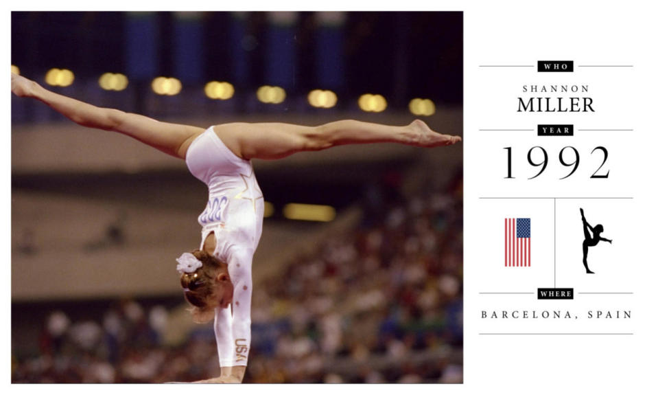 In 1992, U.S. gymnasts rocked gold-star-spangled white leotards.