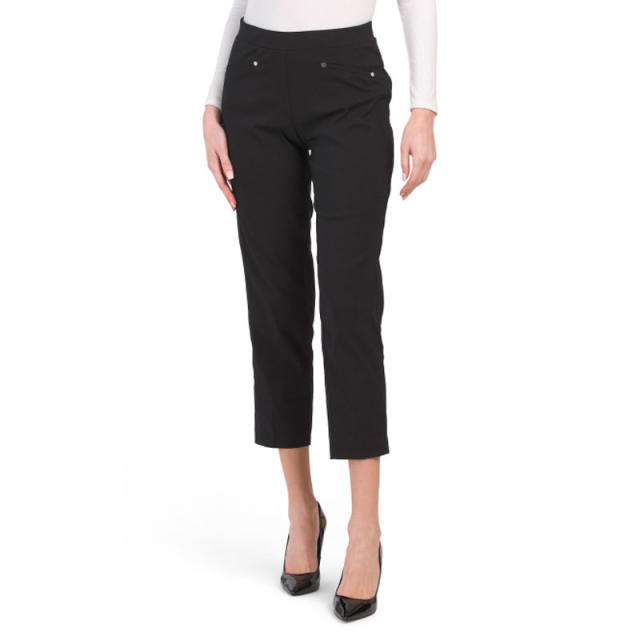 Clothing : Trousers : 'Halima' Black Capri Trousers