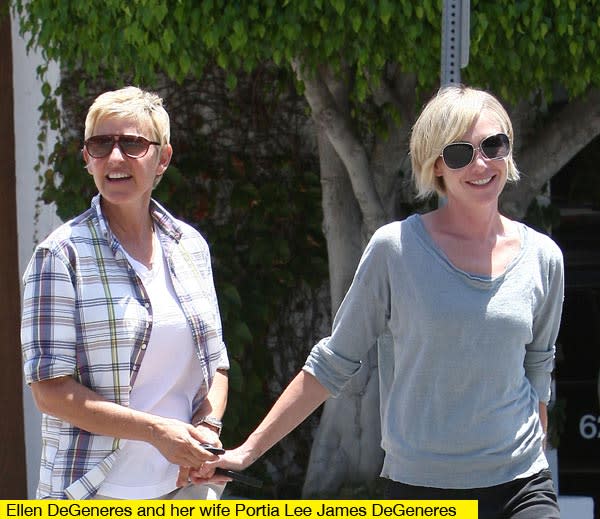 Ellen DeGeneres & Portia de Rossi Show Off Matching Hairdos