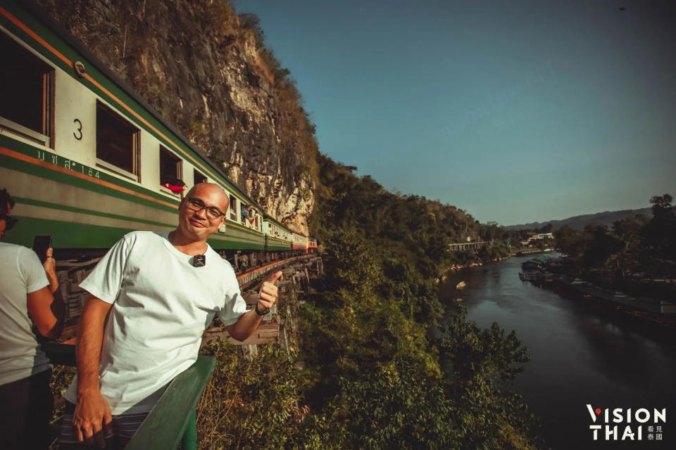 北碧府景點「死亡鐵路」(Tham Krasae Railway Bridge)（圖片來源：Vision Thai 看見泰國）