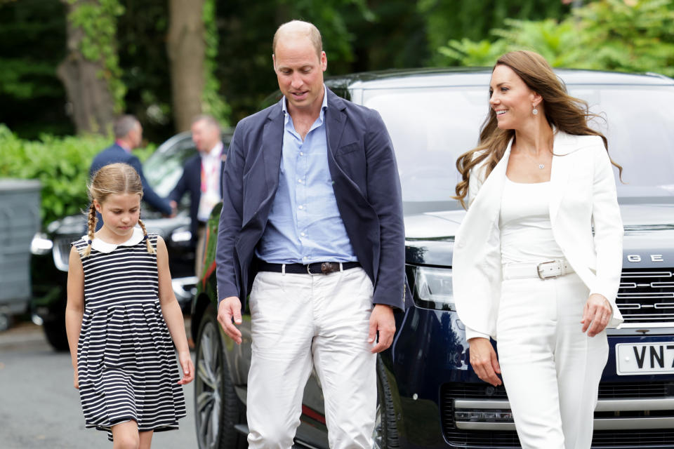 Princess Charlotte with her parents, Prince William and Kate Middleton in Birmingham, England. - Credit: Getty Images