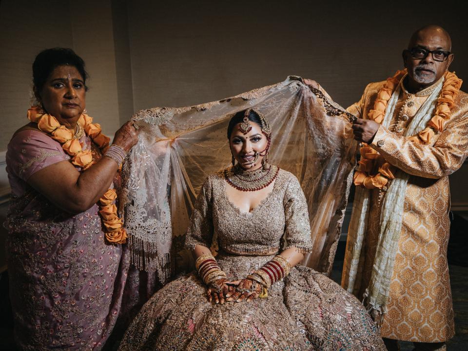 Carlita Nair in her wedding lehenga