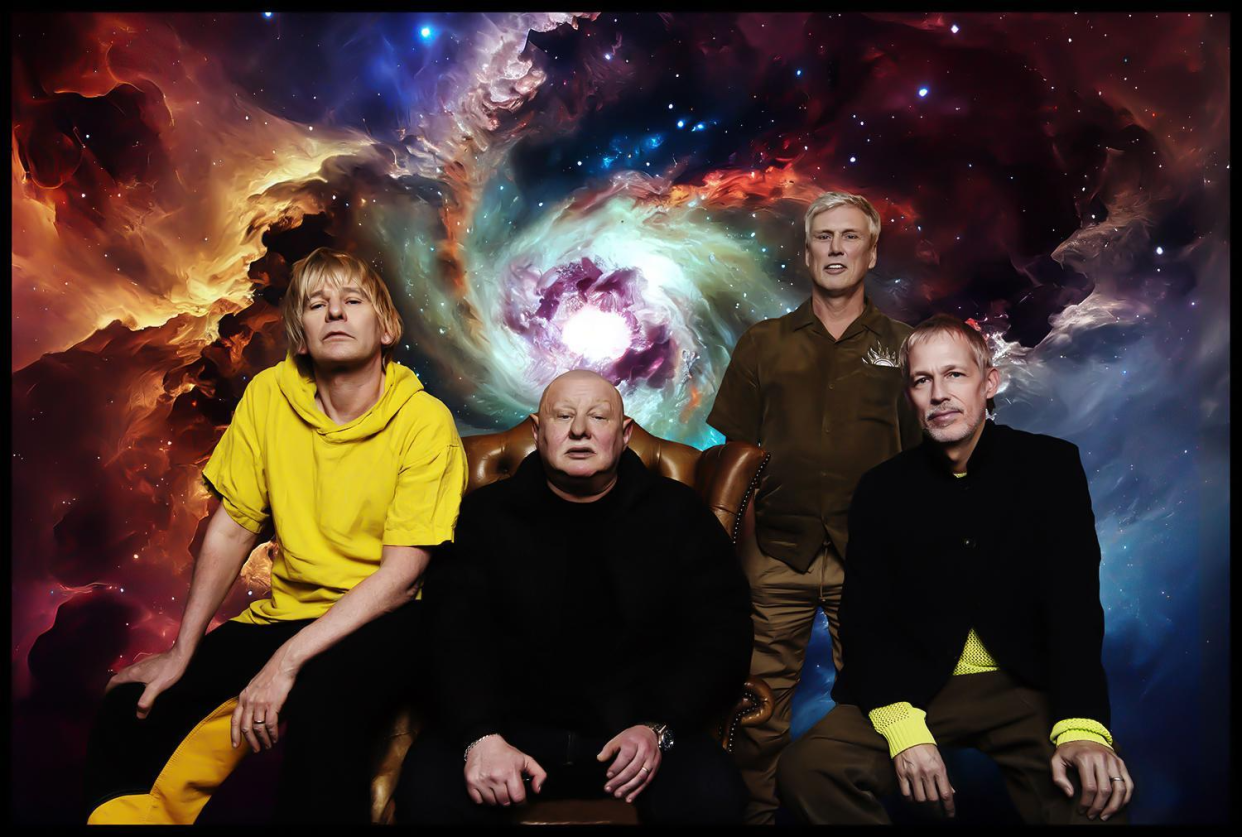 Mantra of The Cosmos: from left - Zak Starkey, Shaun Ryder, Bez and Andy Bell (Picture: Press)