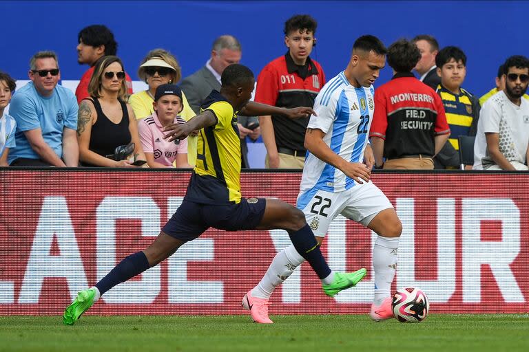 Lautaro Martínez apenas dispuso de una chance clara frente a Ecuador