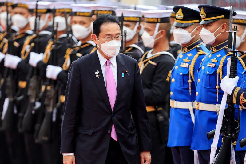 Japan's PM Fumio Kishida meets with Thailand's PM Prayuth Chan-ocha, in Bangkok