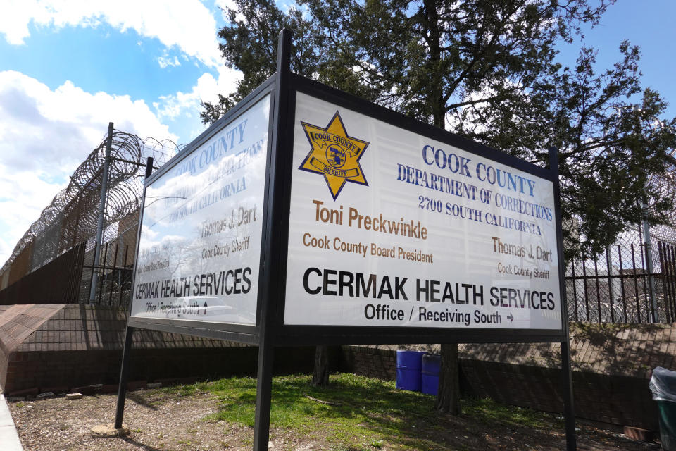 A view of the exterior of the Cook County Jail complex