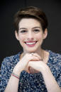 <b>Anne Hathaway at the Les Miserables film photocall in New York, Dec 2012 </b><br><br>The actress looked confident with her choppy hairdo and kept her make-up minimal, with natural coloured lips and brows.<br><br>© Rex