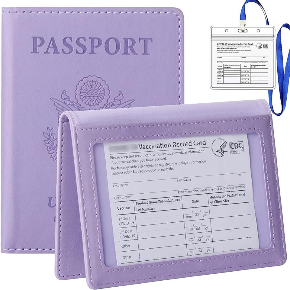 3) Passport and Vaccine Card Holder Combo