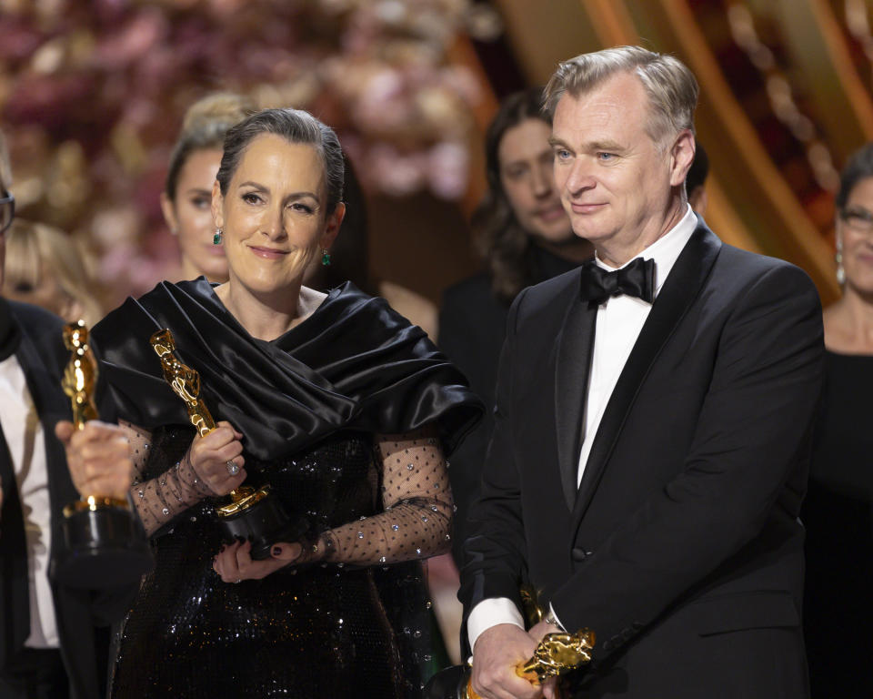 THE OSCARS - The 96th Oscars held on Sunday, March 10, 2024, at the Dolby® Theatre at Ovation Hollywood and televised live on ABC and in more than 200 territories worldwide. (Frank Micelotta/Disney via Getty Images)EMMA THOMAS, CHRISTOPHER NOLAN