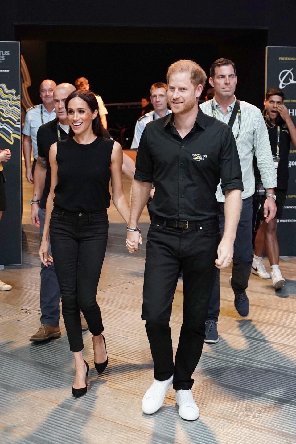 Meghan Markle and Prince Harry attend a basketball game during the Invictus Games in September 2023.