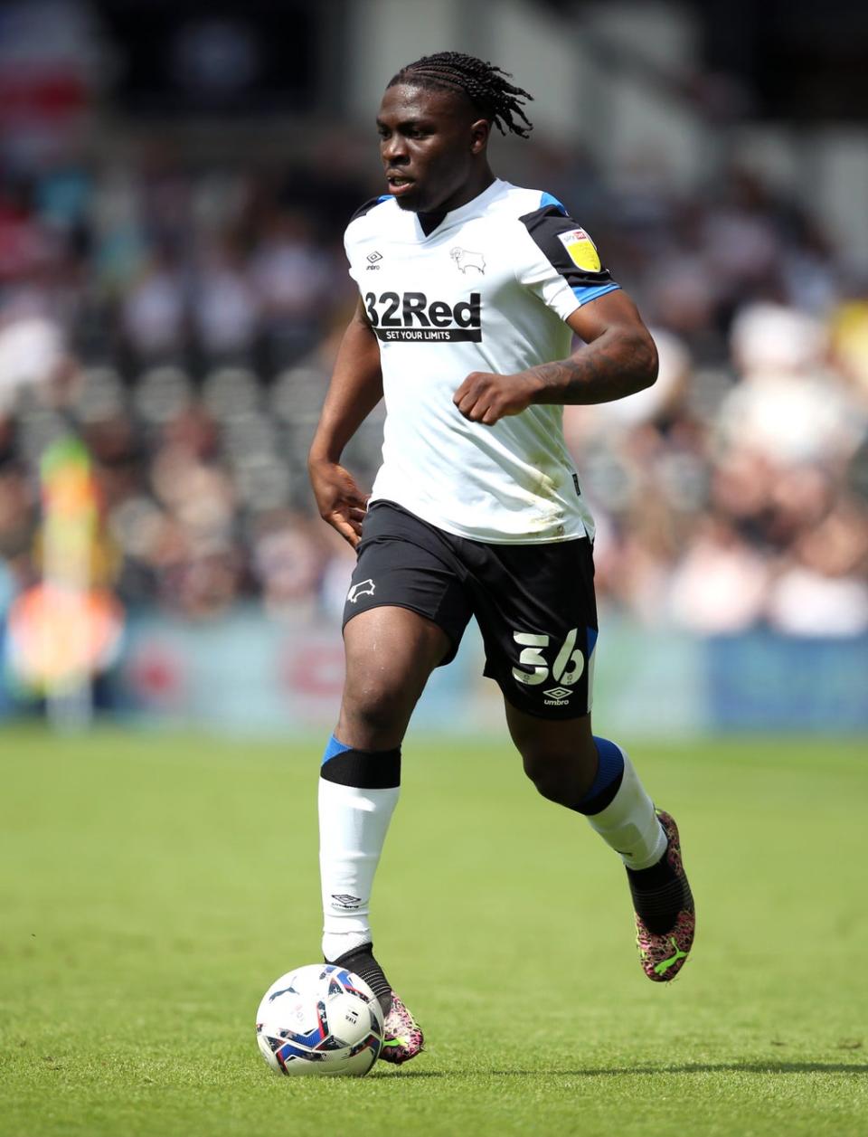 Derby’s Festy Ebosele has received a first call-up to the senior Republic of Ireland squad (Nigel French/PA) (PA Wire)