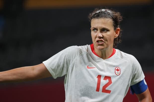 Nine years after authoring an epic near-upset, Christine Sinclair will try to lead the Canadian women's soccer team to its first win over the U.S. in two decades. (Asano Ikko/AFP via Getty Images - image credit)