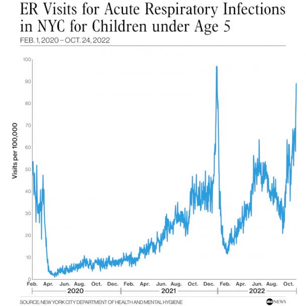 PHOTO: ER Visits for Acute Respiratory Infections in NYC for Children under Age 5 (New York City Department of Health and Mental Hygiene)