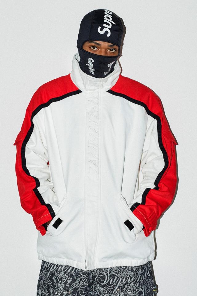 Supreme With Snoopy Black White Red Bomber Jacket - Tagotee
