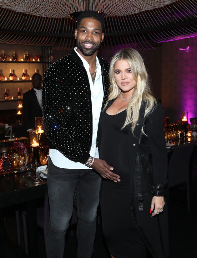 Tristan Thompson and Khloe Kardashian at Beauty & Essex on Feb. 17, 2018, in Los Angeles. (Photo: Jerritt Clark via Getty Images)
